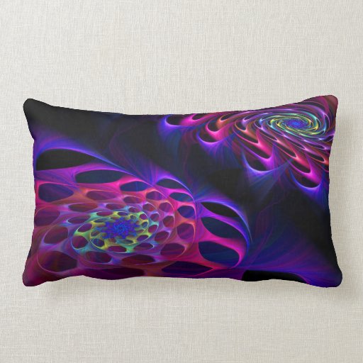"Spiral Spectrum" Abstract Geometric Pillows