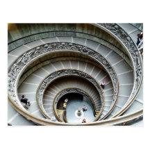 Spiral Staircase, Vatican Museum, Postcard