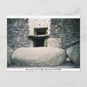 Spiral symbols kerbstone, Newgrange postcard