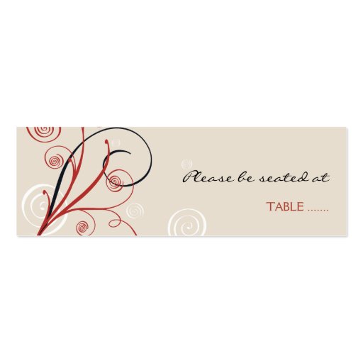 Spiral Table Place Card Business Card (front side)