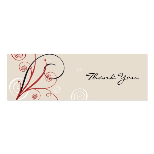 Spiral Thank You Tag Business Card Templates (front side)