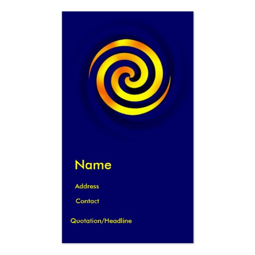 Spiral Theme Business Card (front side)
