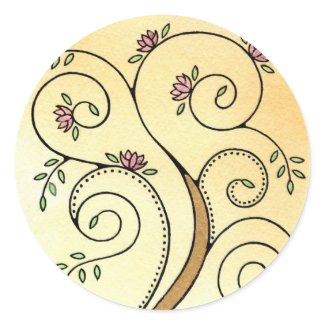 Spiral Tree Stickers sticker