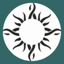 Spiral Tribal Sun Sticker stickers