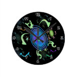 Spiral Turtle Round Wall Clock