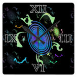Spiral Turtle Square Wall Clock