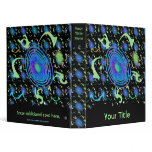Spiral Turtles Customizable Art Binder