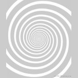 Spiral, white, on black shirt