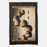 Spiraled Clay Wind Chimes Still Life kitchen towels
