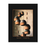 Spiraled Clay Wind Chimes Still Life Postcard