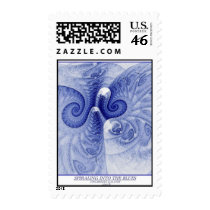 SPIRALING INTO THE BLUES postage by CoolBreezeLady SPIRALING INTO THE BLUES postage