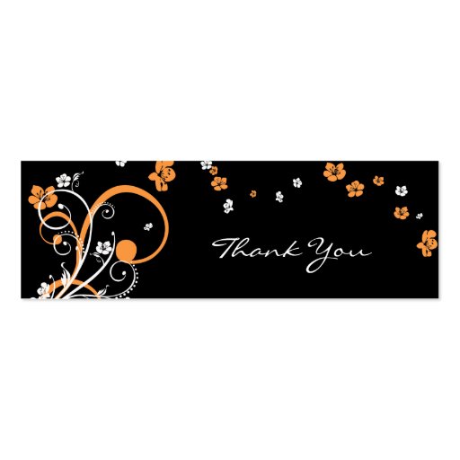 Spirals & Flowers Thank You Tag Card Business Card