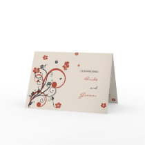 Spirals & Flowers Wedding Invitation Announcement cards