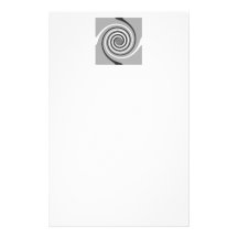 Spirals in Gray and White. Stylish swirls. Personalized Stationery