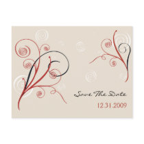 Spirals Wedding Save The Date Card postcards