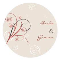Spirals Wedding Save The Date stickers