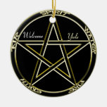 Spirit, Air, Fire Pentagram Tree Ornament
