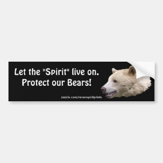 Spirit Bear Kermodei Wildlife Supporter Stickers Bumper Stickers