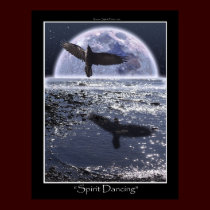 SPIRIT DANCING ~ Raven Art Poster posters