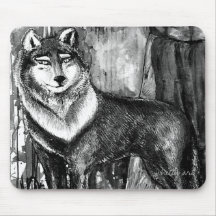 Spirit Guide Wolf Mousepad