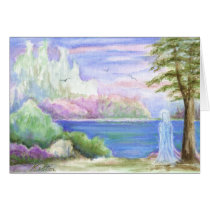 Spirit Meditating Blank Greeting Card cards