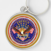 Spirit of America  Key Chain Premium Round only