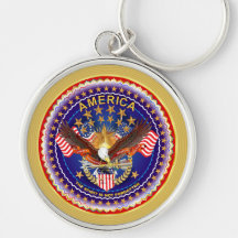 Spirit of America  Key Chain Premium Round only