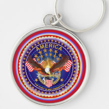 Spirit of America  Key Chain Premium Round only
