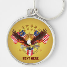 Spirit of America  Key Chain Premium Round only