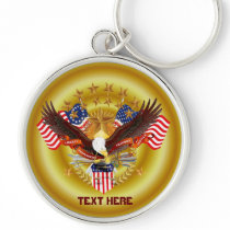 Spirit of America  Key Chain Premium Round only