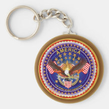 Spirit of America Round Only Key Chain