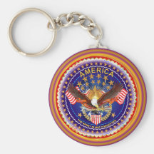 Spirit of America Round Only Key Chain