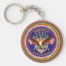 Spirit of America Round Only Key Chain