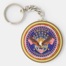 Spirit of America Round Only Key Chain
