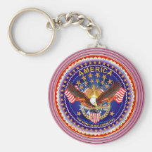 Spirit of America Round Only Key Chain