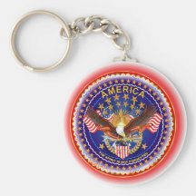 Spirit of America Round Only Key Chain