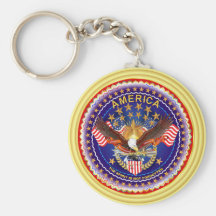 Spirit of America Round Only Key Chain