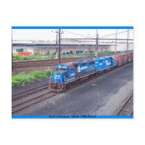 Spirit of Conrail - GP38 - PRR #2943 in Blue Paint postcards