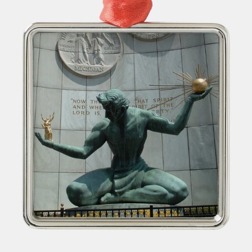 Spirit of Detroit Holiday Ornament Zazzle