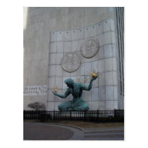 Spirit of Detroit Postcard