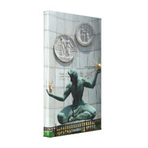 Spirit of Detroit Wrapped Canvas Canvas Print