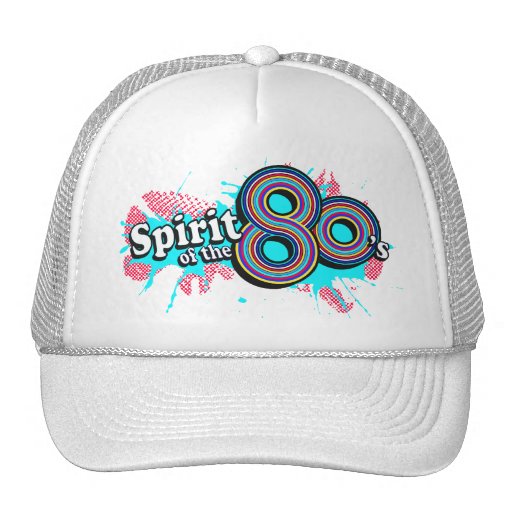 "Spirit of the 80's" retro design white hat