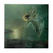 Spirit of the Night by Grimshaw, Victorian Fairy Ceramic Tile