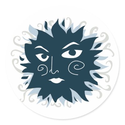 Spirit of the North Wind Round Stickers by WildWitch