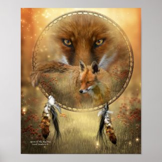 Spirit Of The Red Fox Art Poster/Print