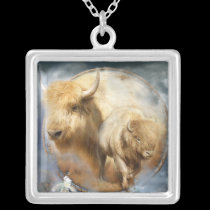 Spirit Of The White Buffalo Wearable Art Necklace necklaces