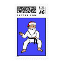 Spirit Santa Martial Arts Christmas Postage Stamps