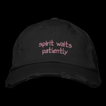 spirit waits patiently embroidered hats