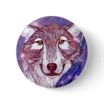 Spirit Walker Wolf buttons by MidnightDreamer Spirit Walker Wolf buttons
