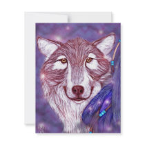 Spirit Walker Wolf invitations